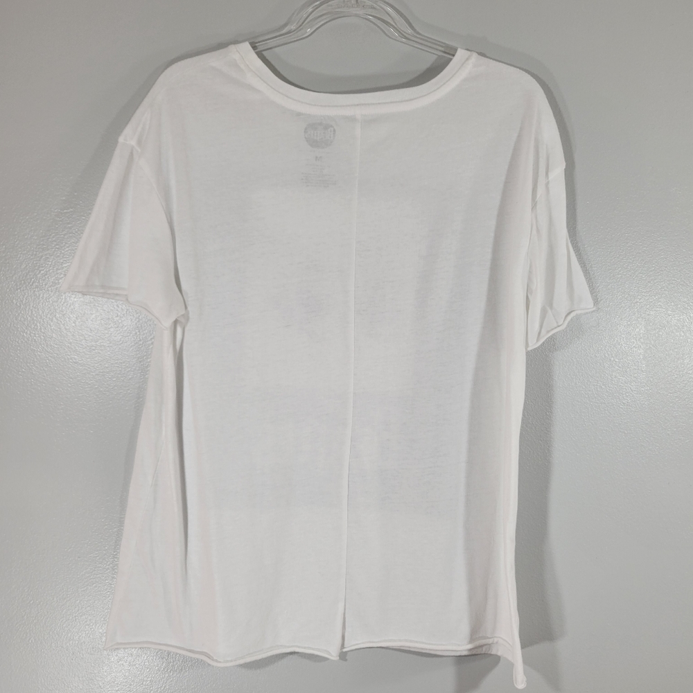 THE BEATLES white pixel Group In Field rock n roll short sleeve graphic tshirt - Picture 8 of 8